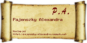 Pajenszky Alexandra névjegykártya